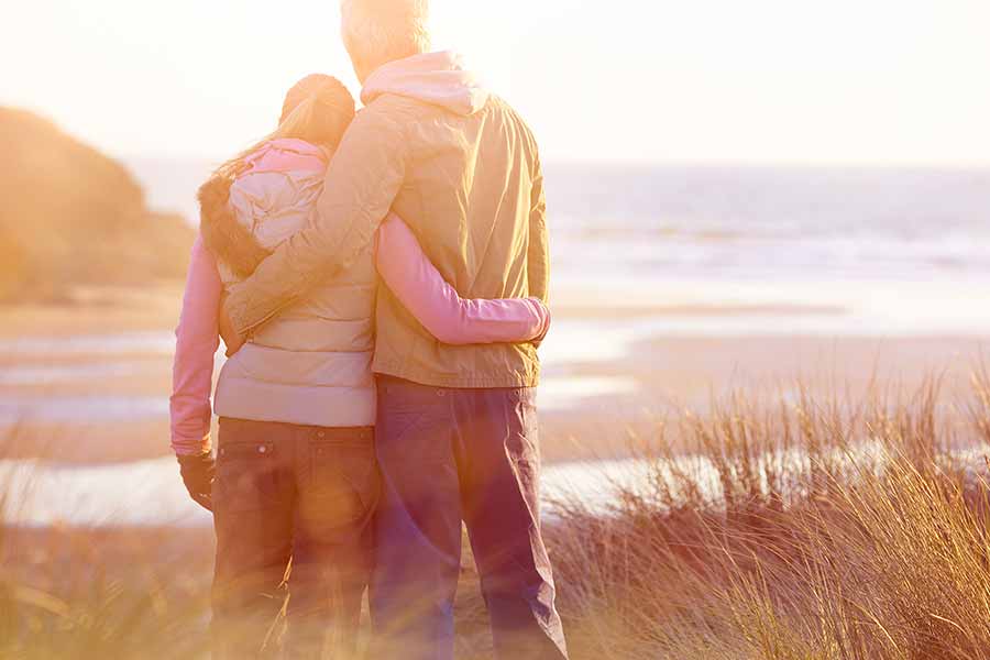 A hug on the beach