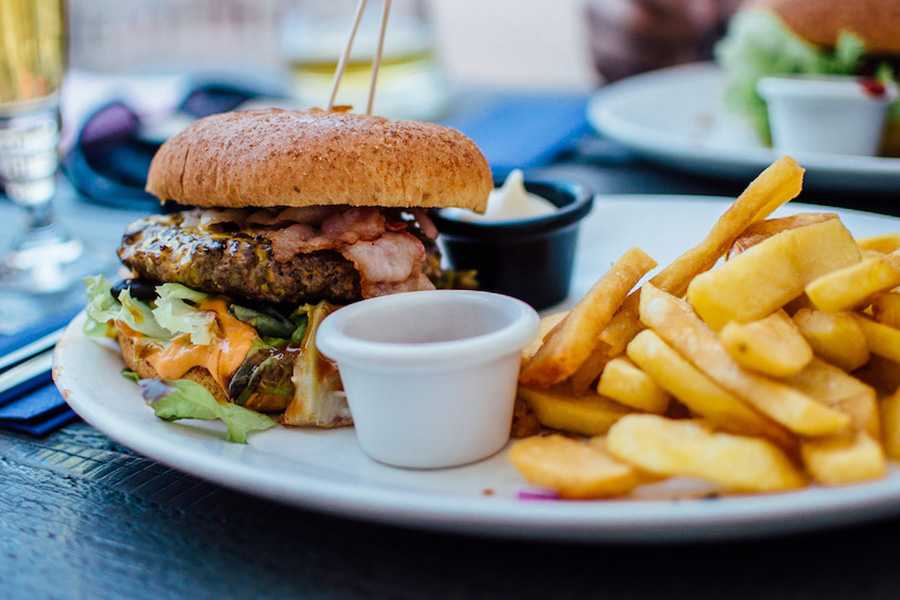 A Burger with Fries