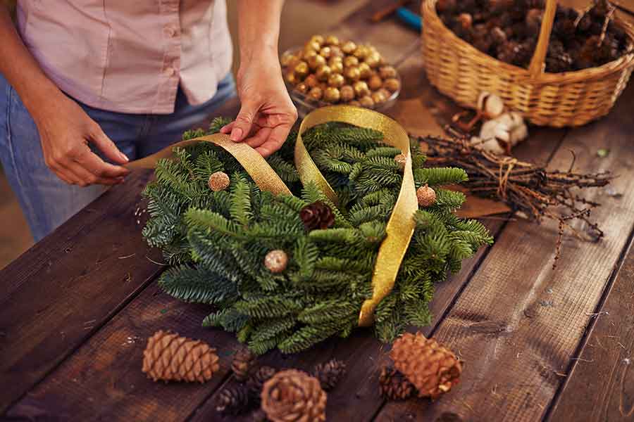 A holiday wreath